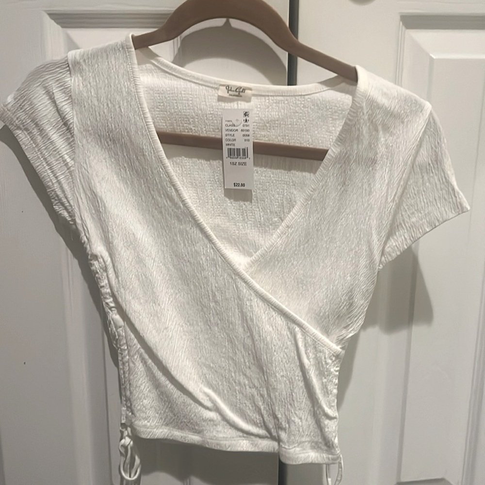 John Galt Top white cross over